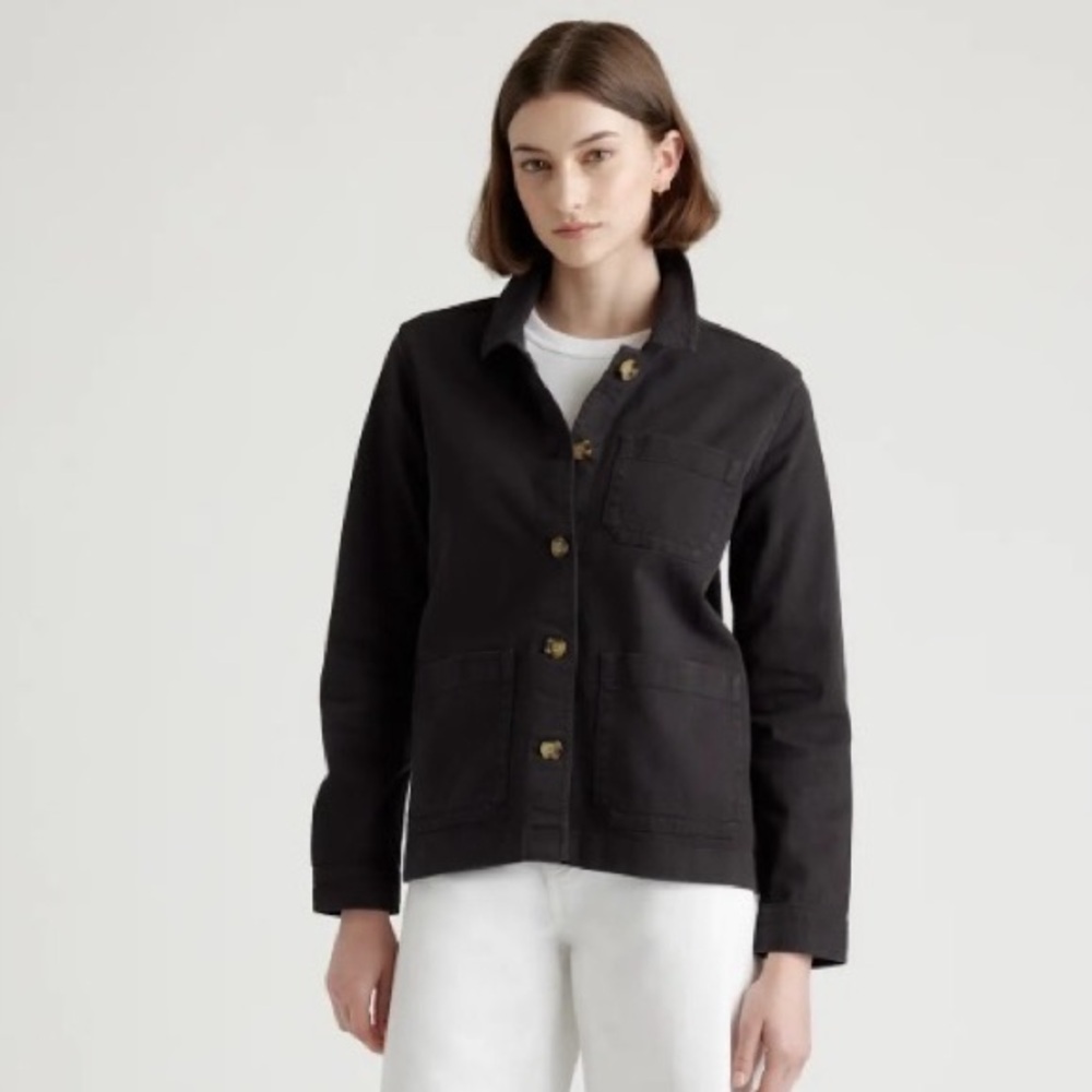Quince Black Utility Jacket for Women